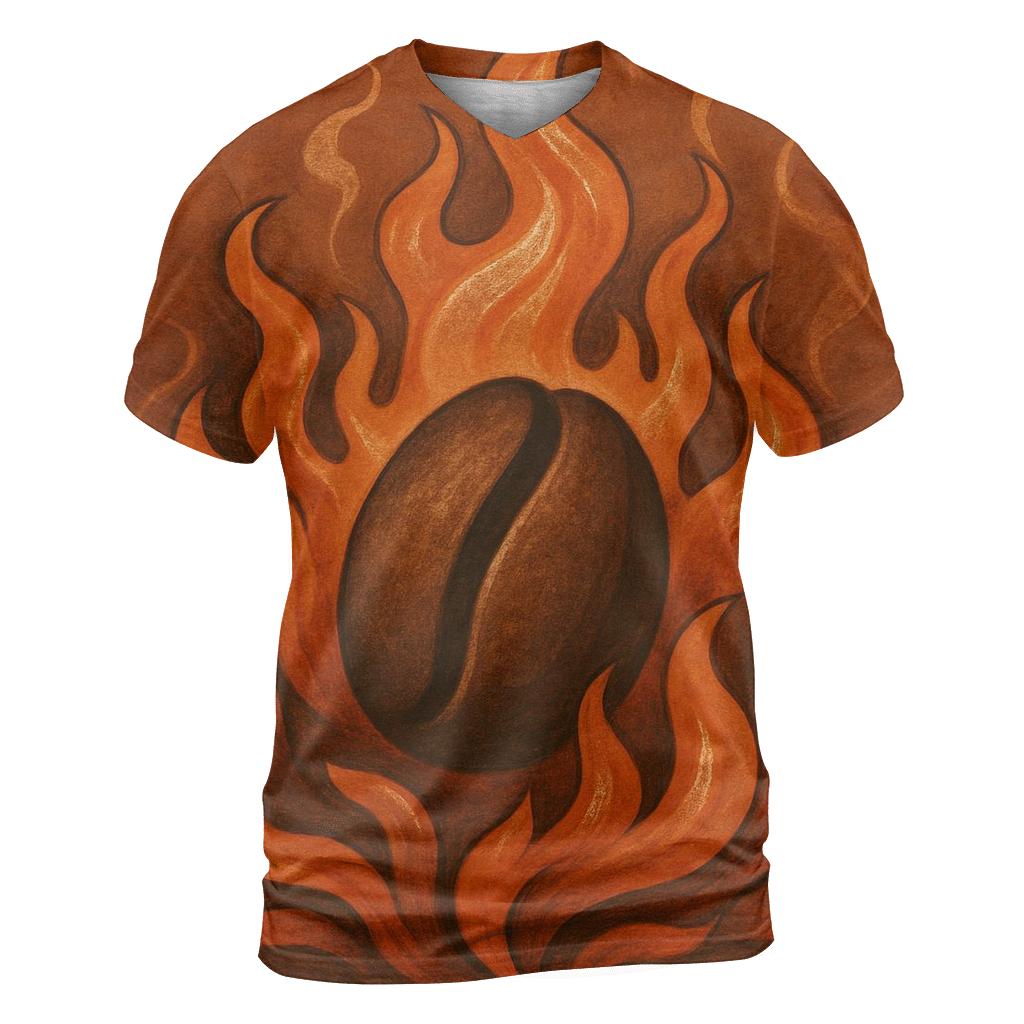 Roast Flame artistic all-over print tops