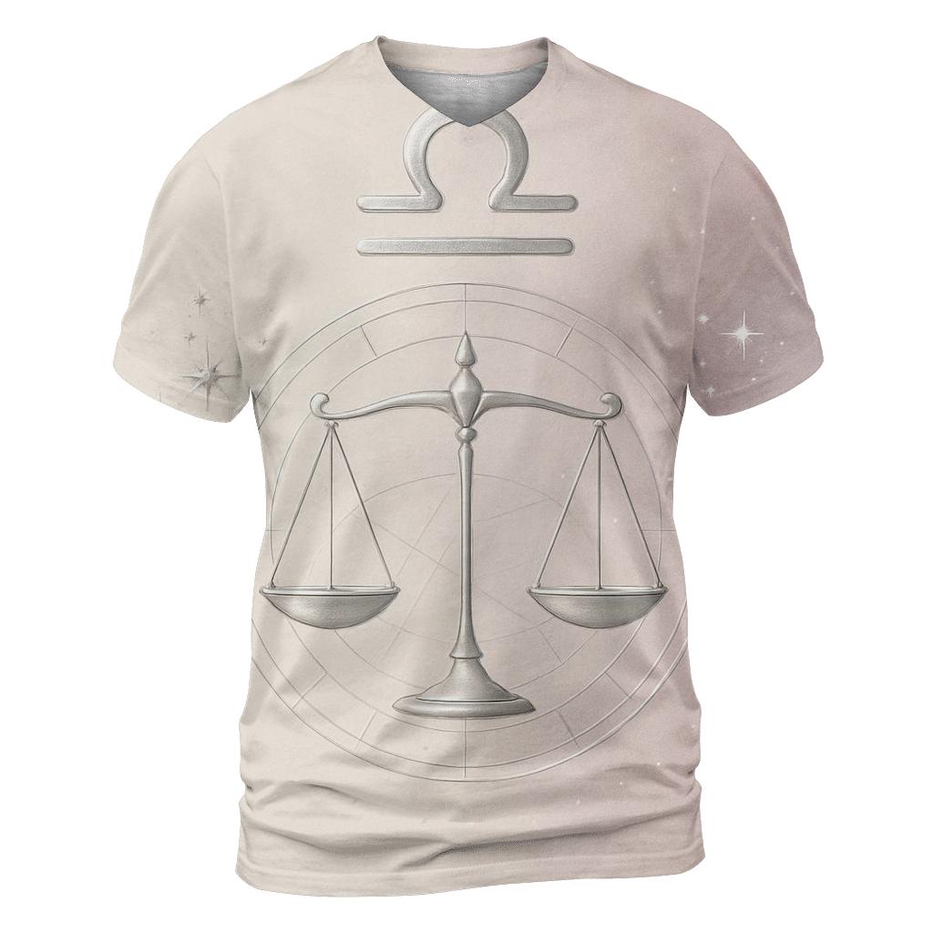 Libra Scales Balance Symbol unique graphic print tees