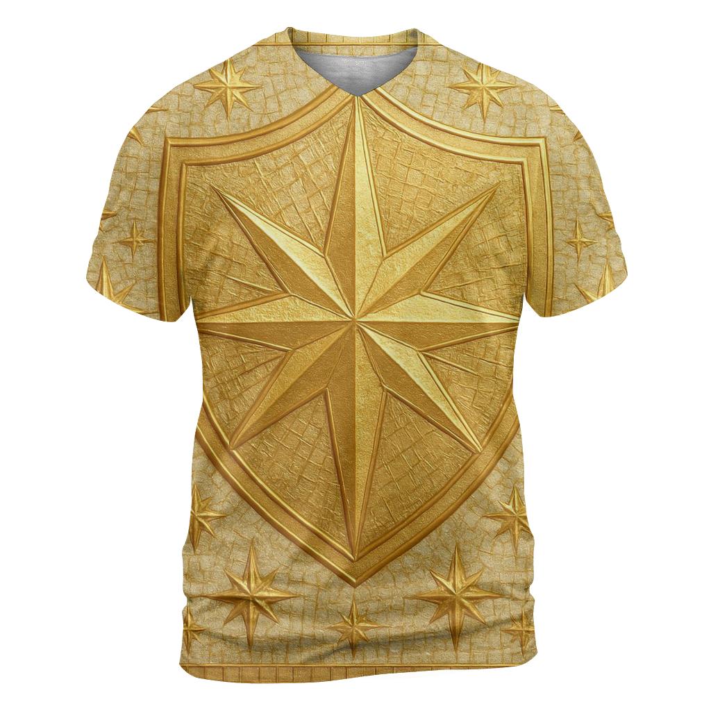 Gilded Star Mosaic trendy printed shirt styles