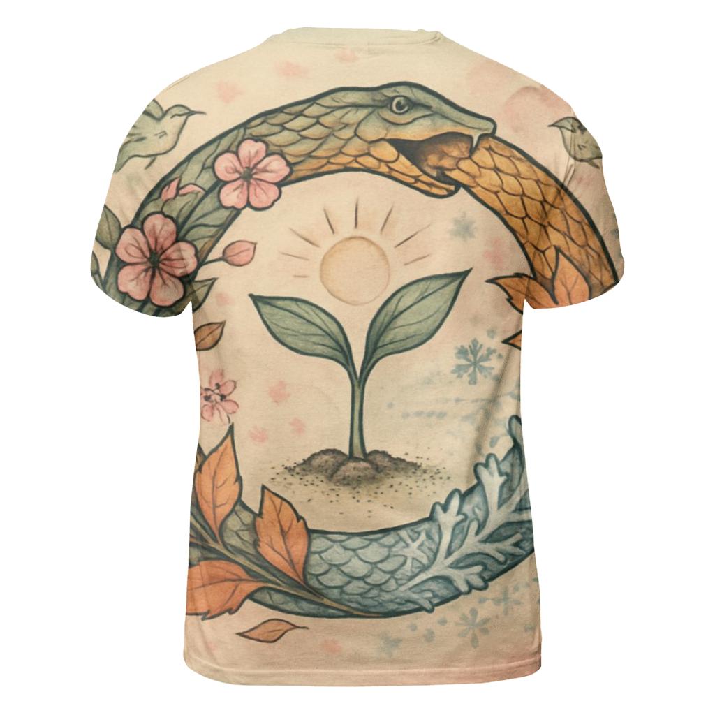 Ouroboros Garden Of Seasons statement graphic shirts