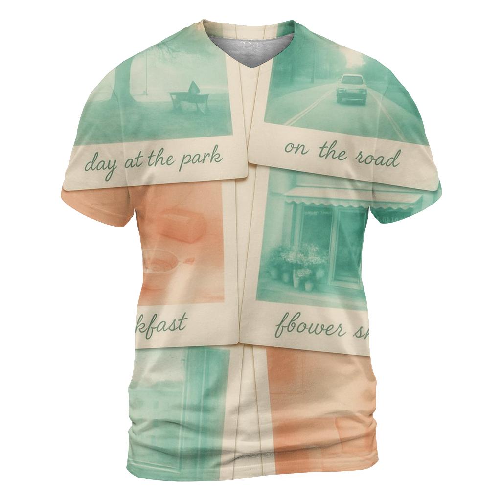 Polaroid Film Frame Collage statement graphic shirts