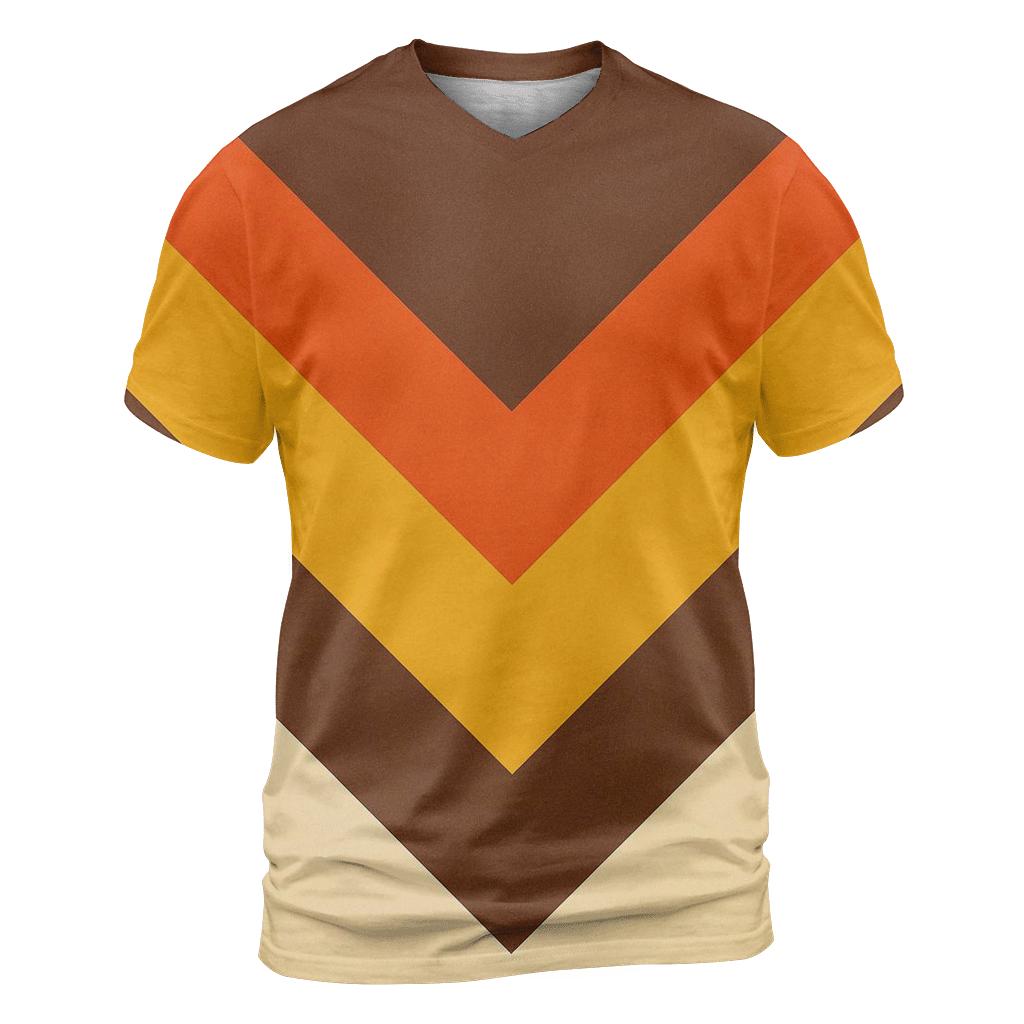 Solar Flare Chevron artistic all-over print tops