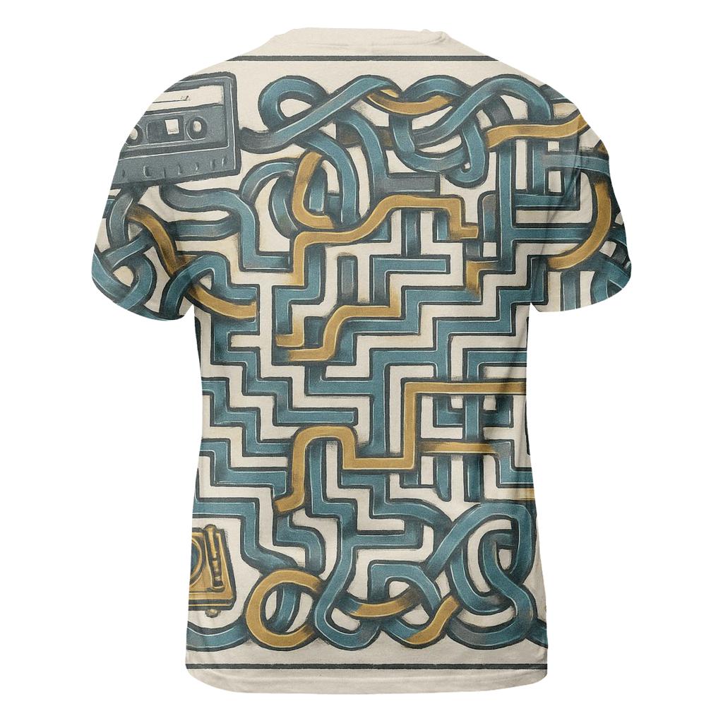 Tape Maze Remix creative print fashion shirts