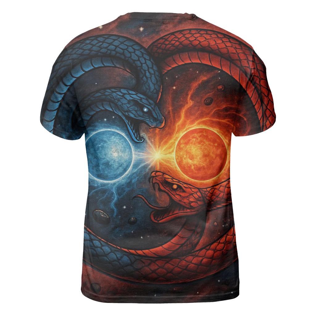 Binary Star Ouroboros Duel creative print fashion shirts