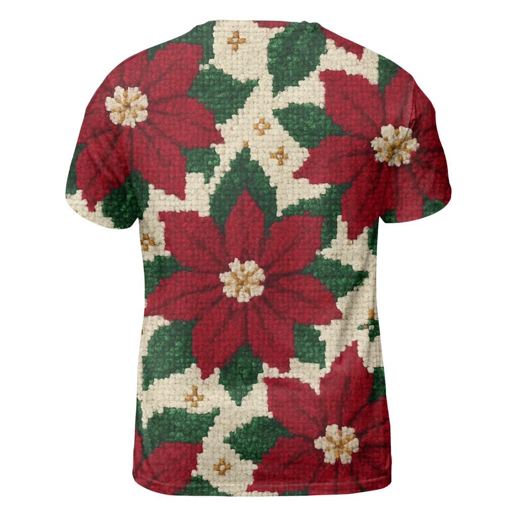 Poinsettia Tile Garden Design artistic all-over print tops
