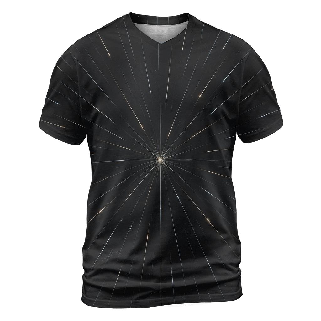 Meteor Trail Radiant Grid vibrant all-over design tees