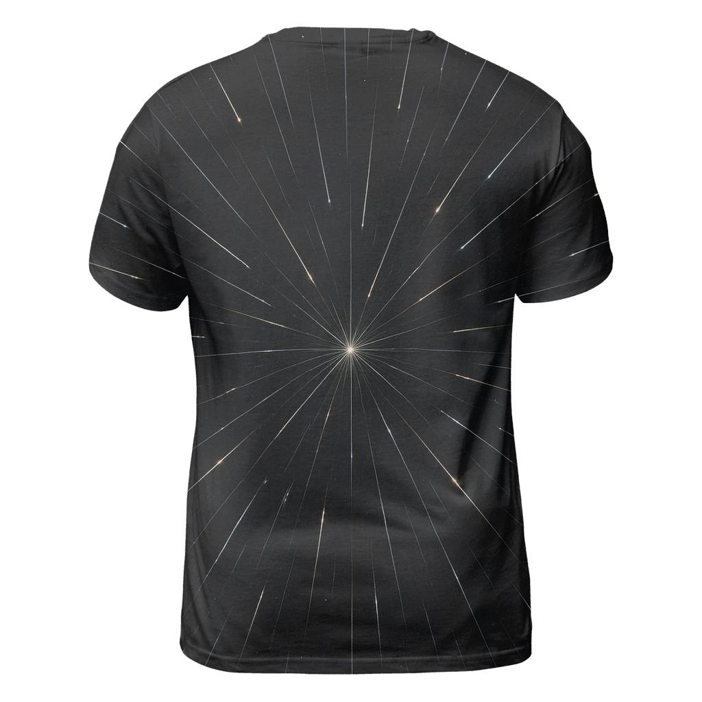Meteor Trail Radiant Grid vibrant all-over design tees