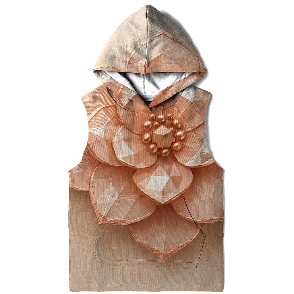 Rose Gold Facet Bloom graphic hoodies