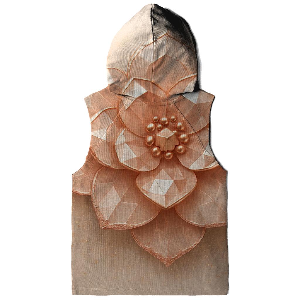 Rose Gold Facet Bloom graphic hoodies