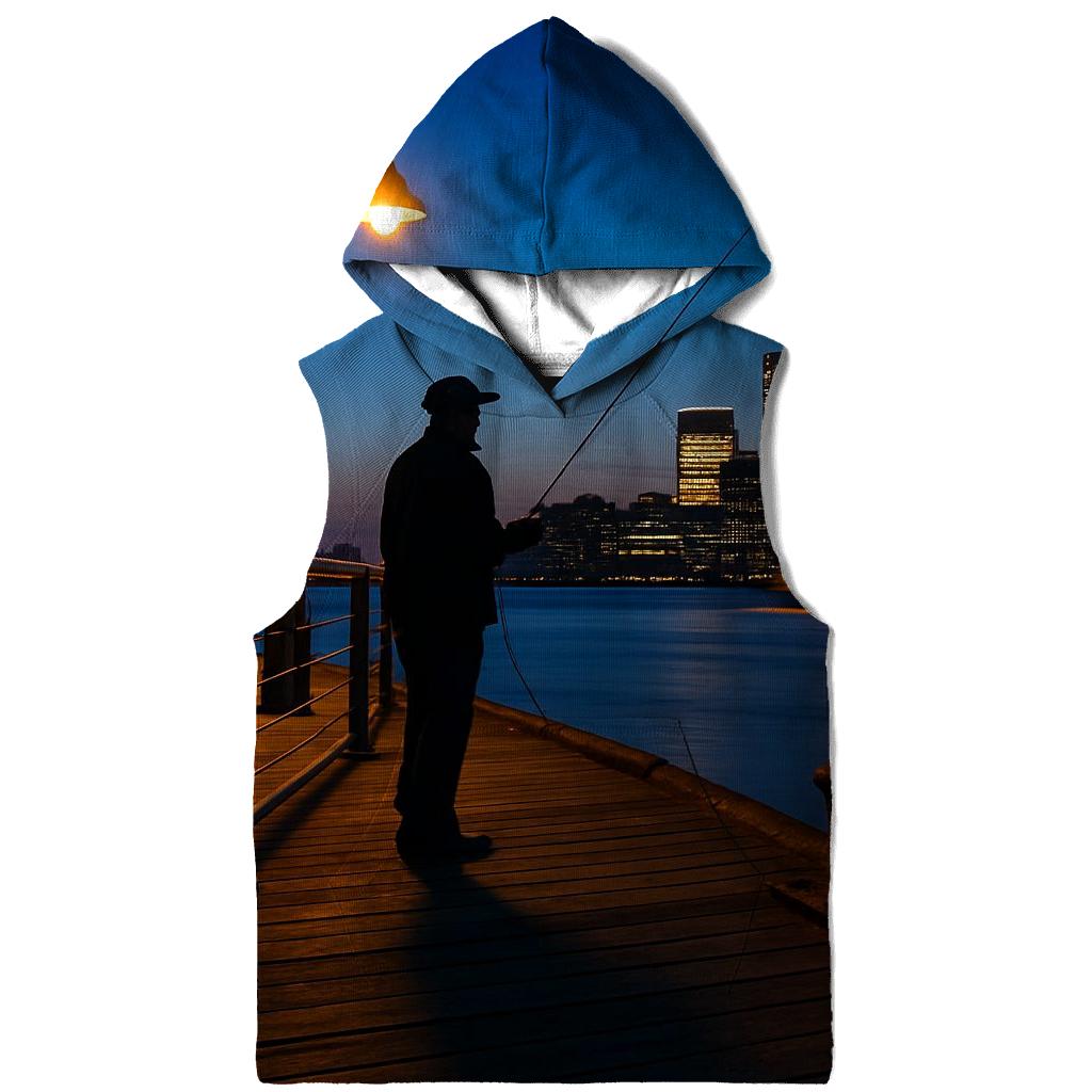 Harbor Lantern Twilight printed hoodies