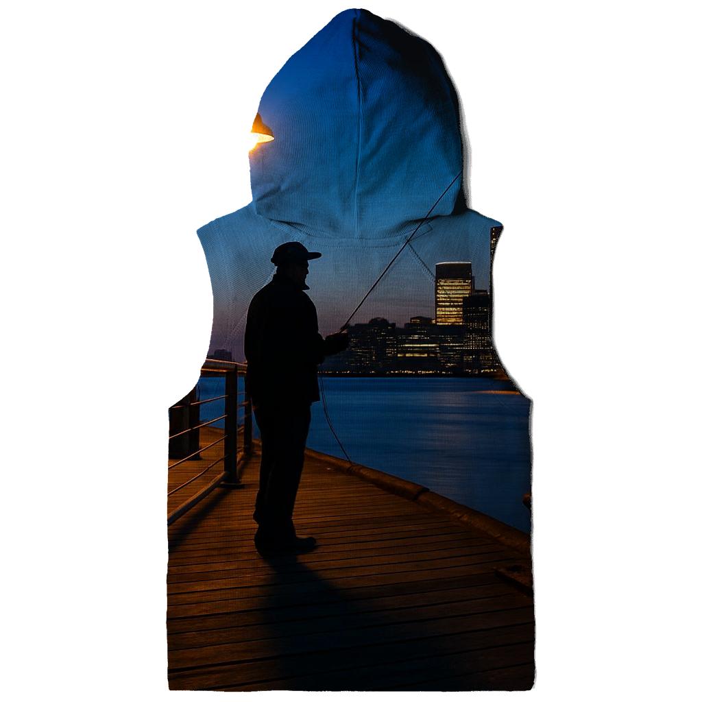 Harbor Lantern Twilight printed hoodies
