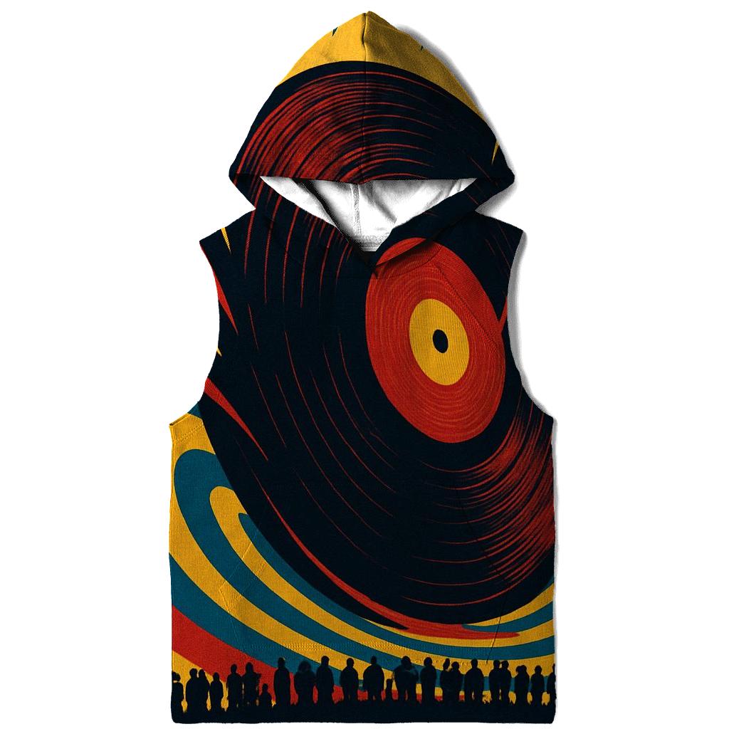 Vinyl Wave Monument printed hoodies