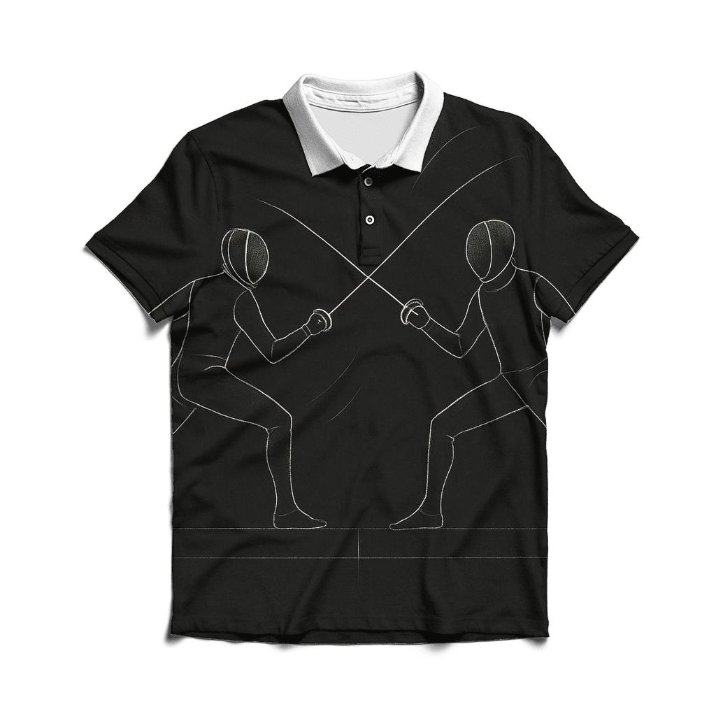 Fencing Duel Minimalist casual sports polo shirts