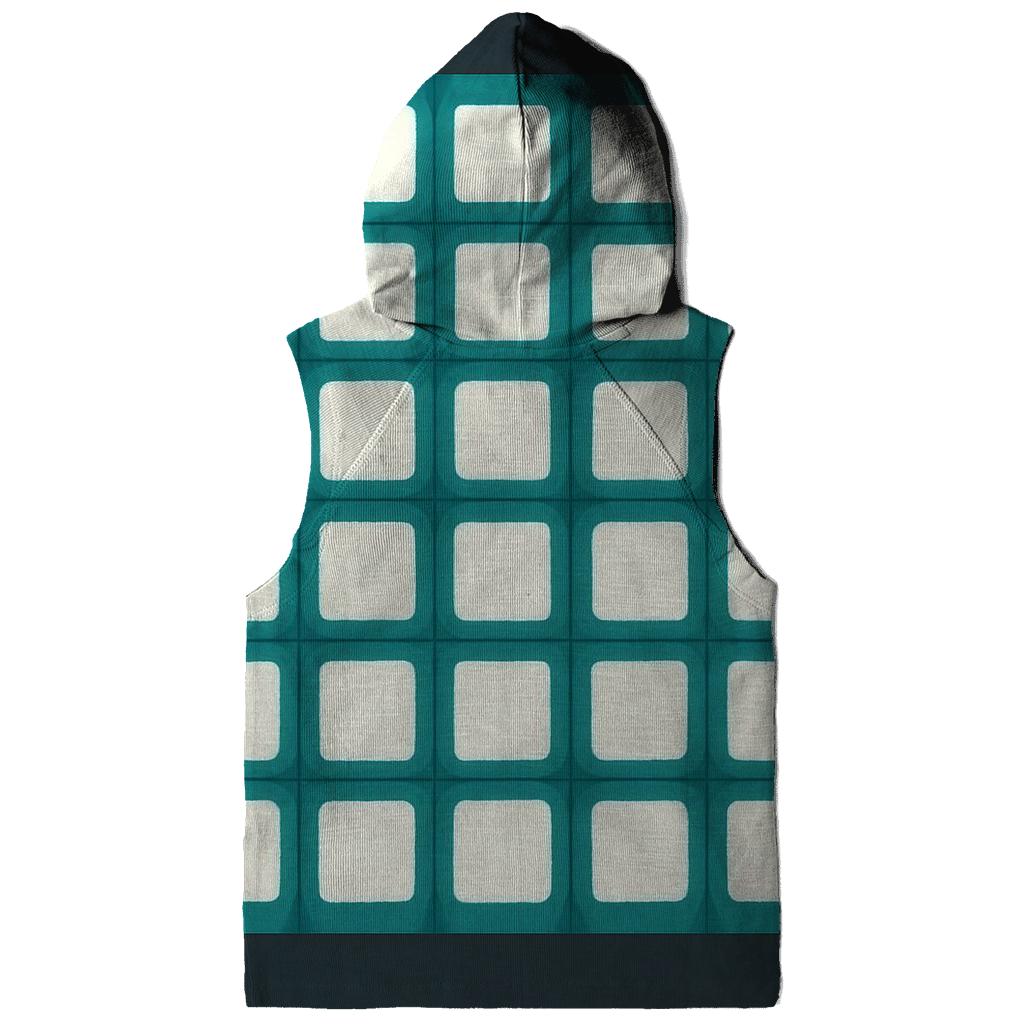 Itajime Teal Grid hoodies fashion