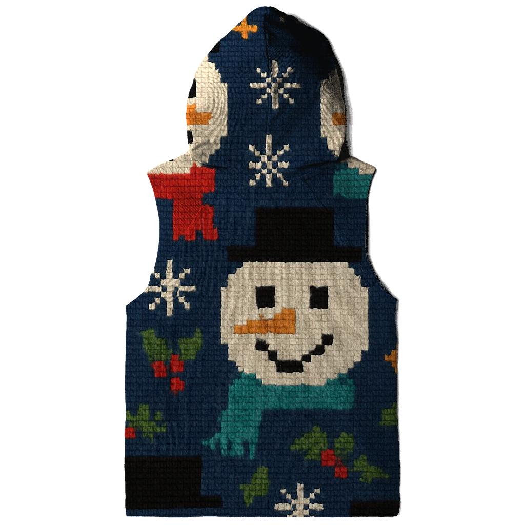 Snowman Scarf Grid Design hoodies fashion