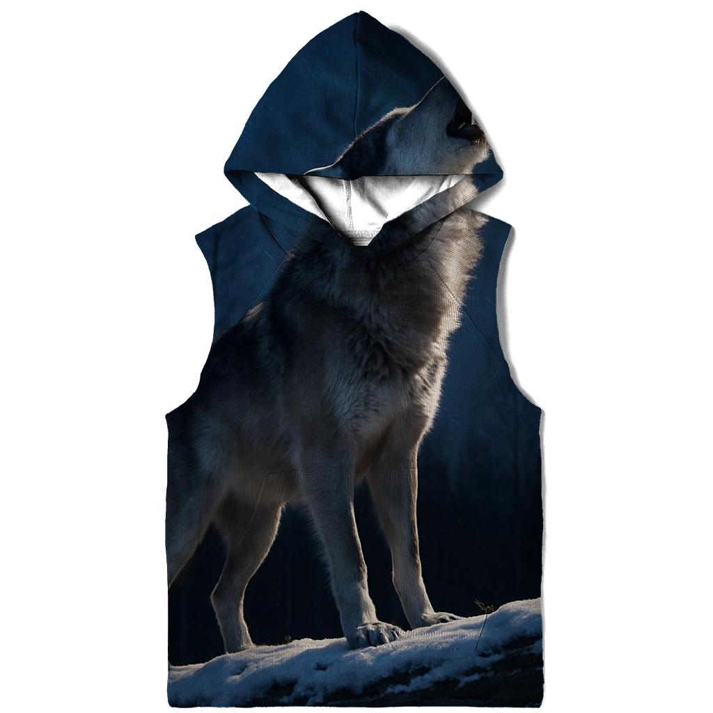 Night Howl Over Taiga printed hoodies