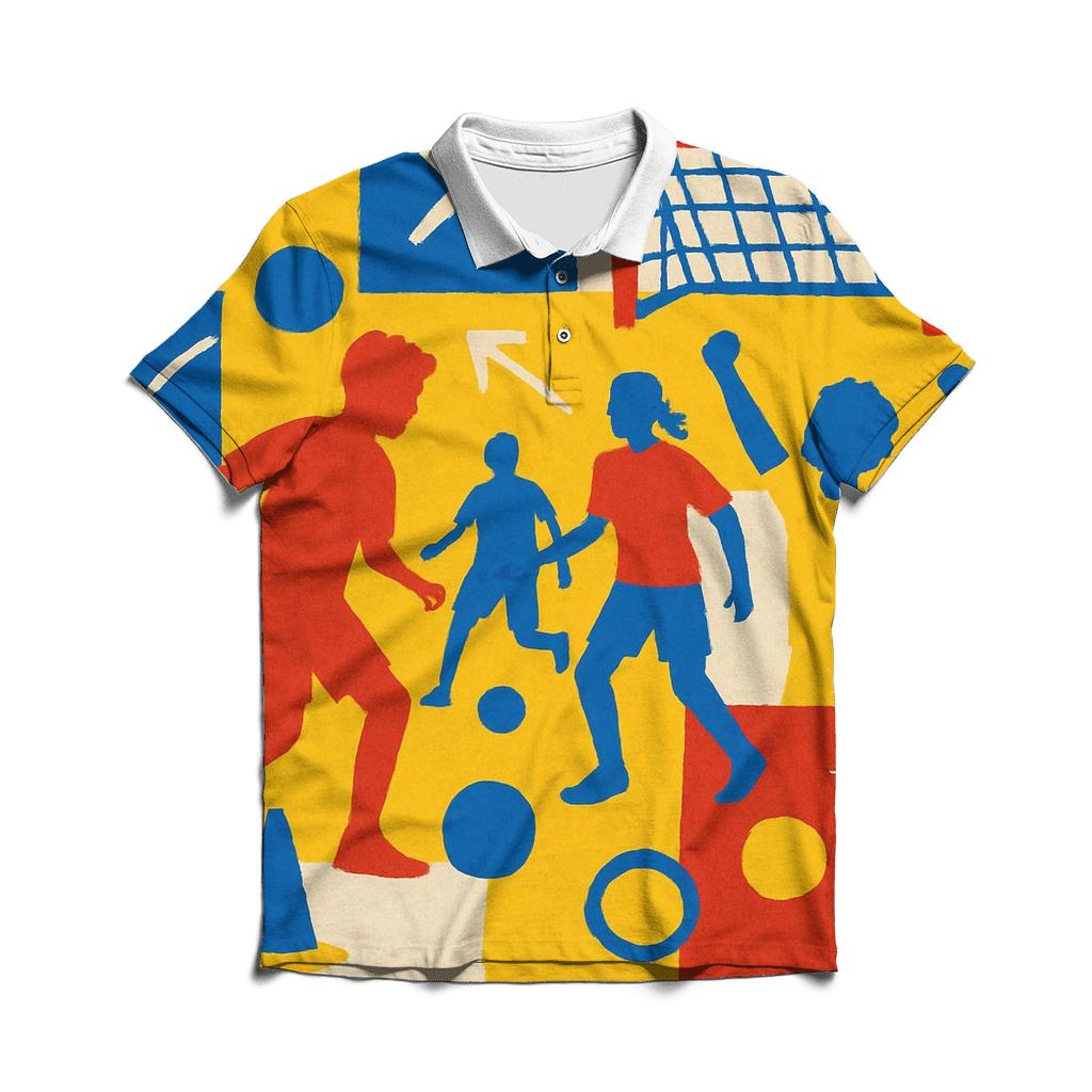 Youth Soccer Clinic Collage premium cotton polo shirts