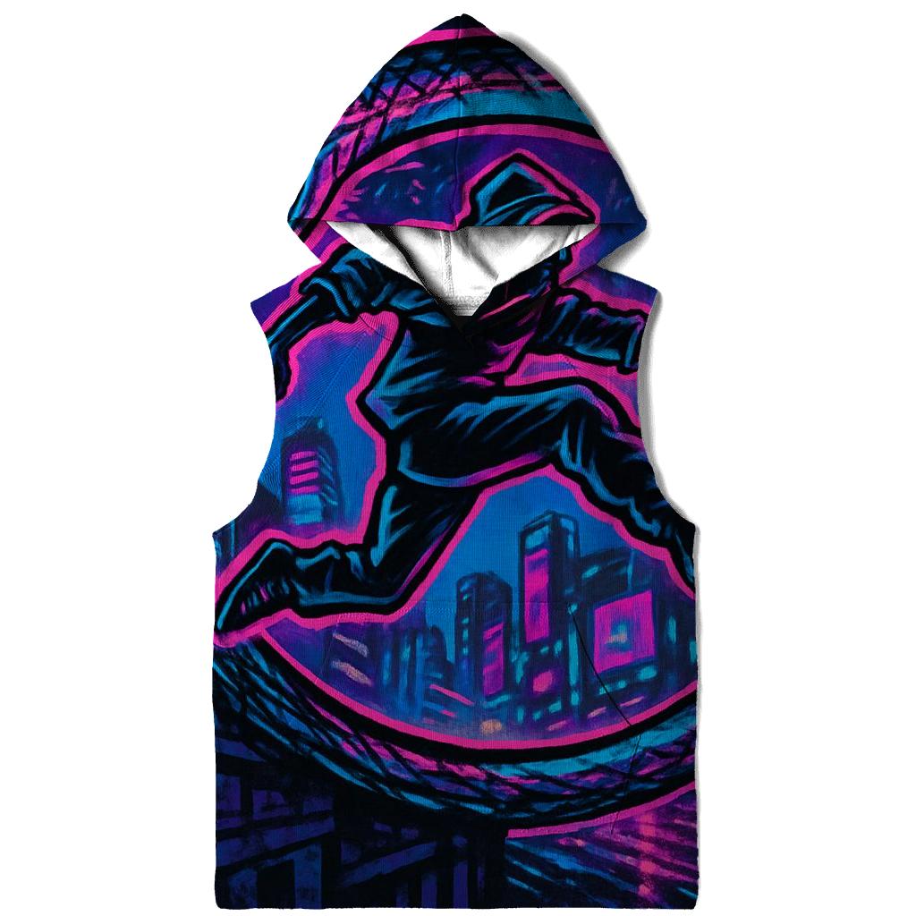 Neon City Ouroboros Runner printed hoodies