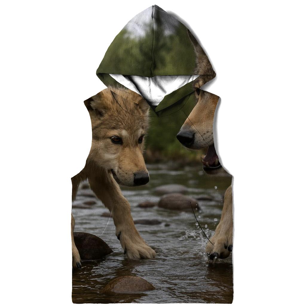 River Crossing Pup Lesson pullover hoodies