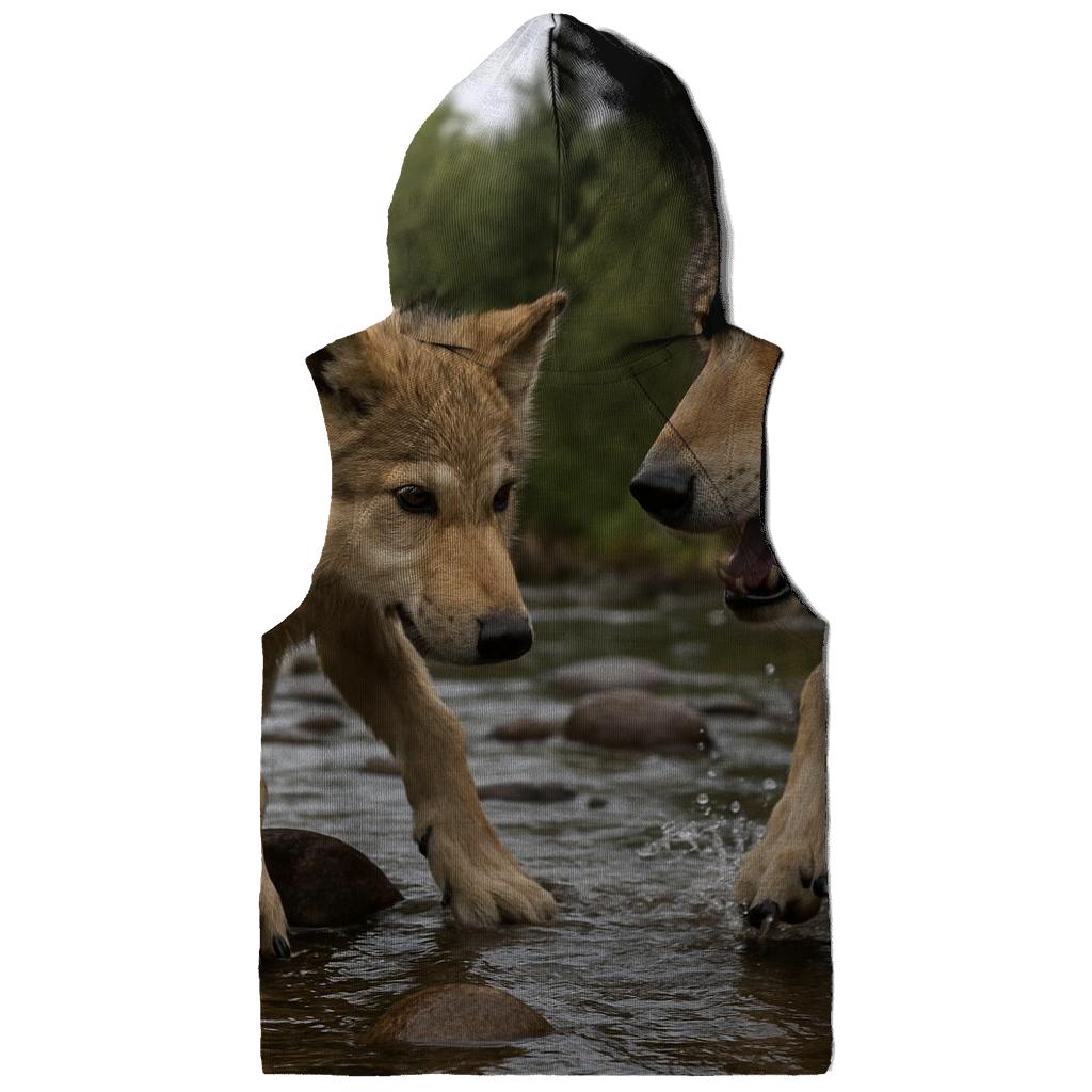 River Crossing Pup Lesson pullover hoodies