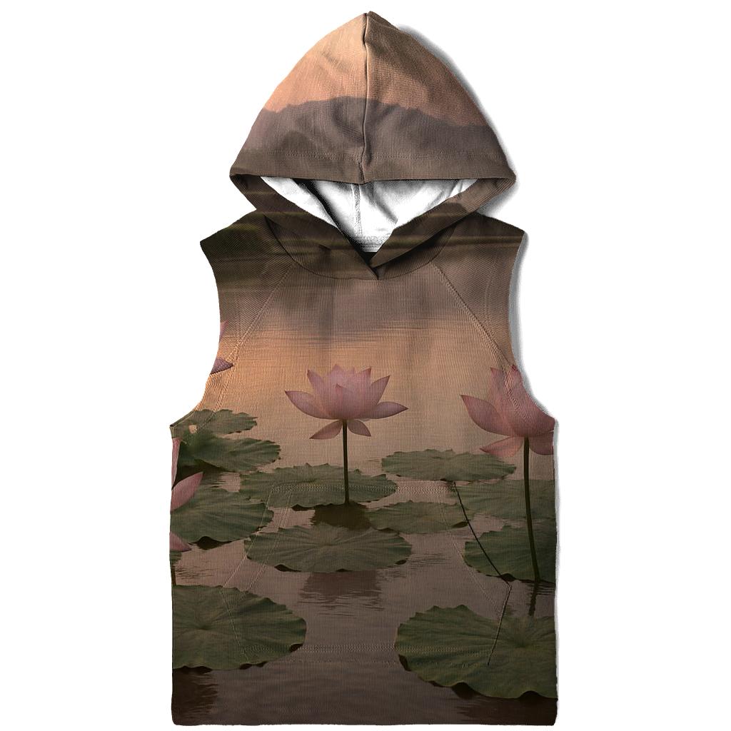 Rice Terrace Lotus Reflection heavyweight hoodies