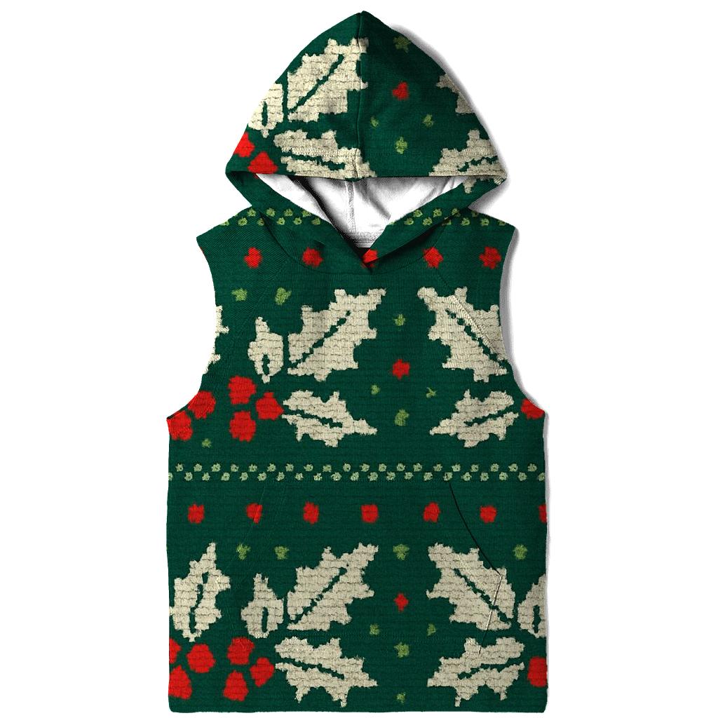 Holly Berry Dot Matrix Design graphic hoodies