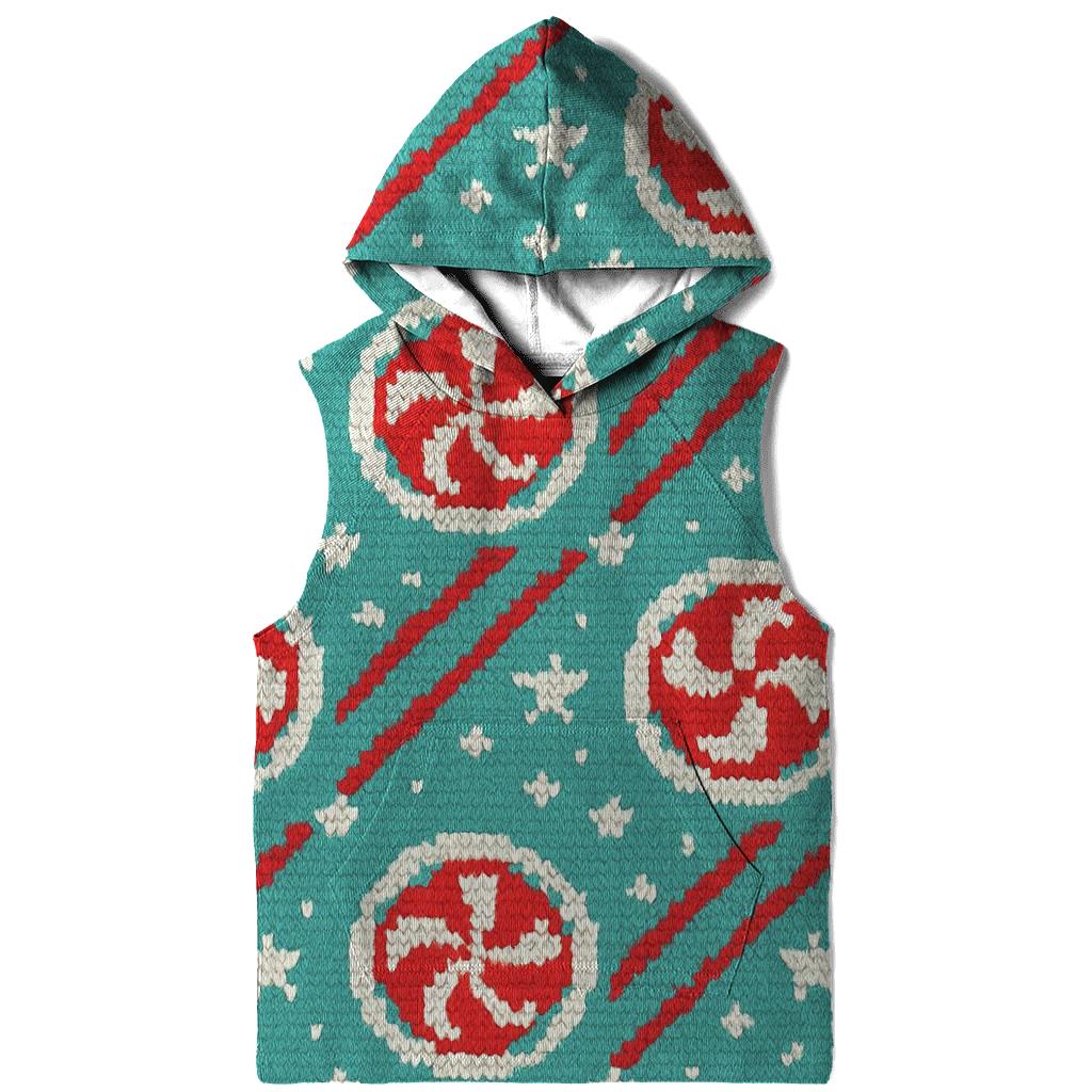 Peppermint Stripe Burst Design printed hoodies