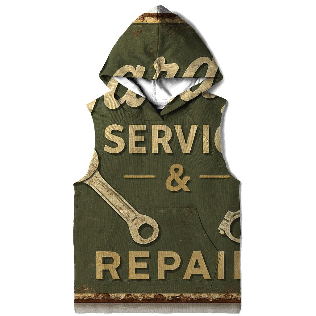 Antique Automotive Garage Plaque premium hoodies