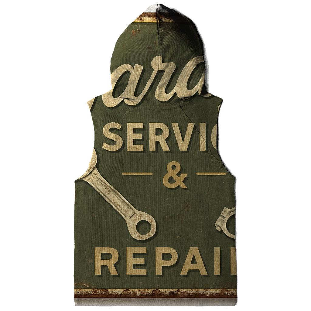 Antique Automotive Garage Plaque premium hoodies