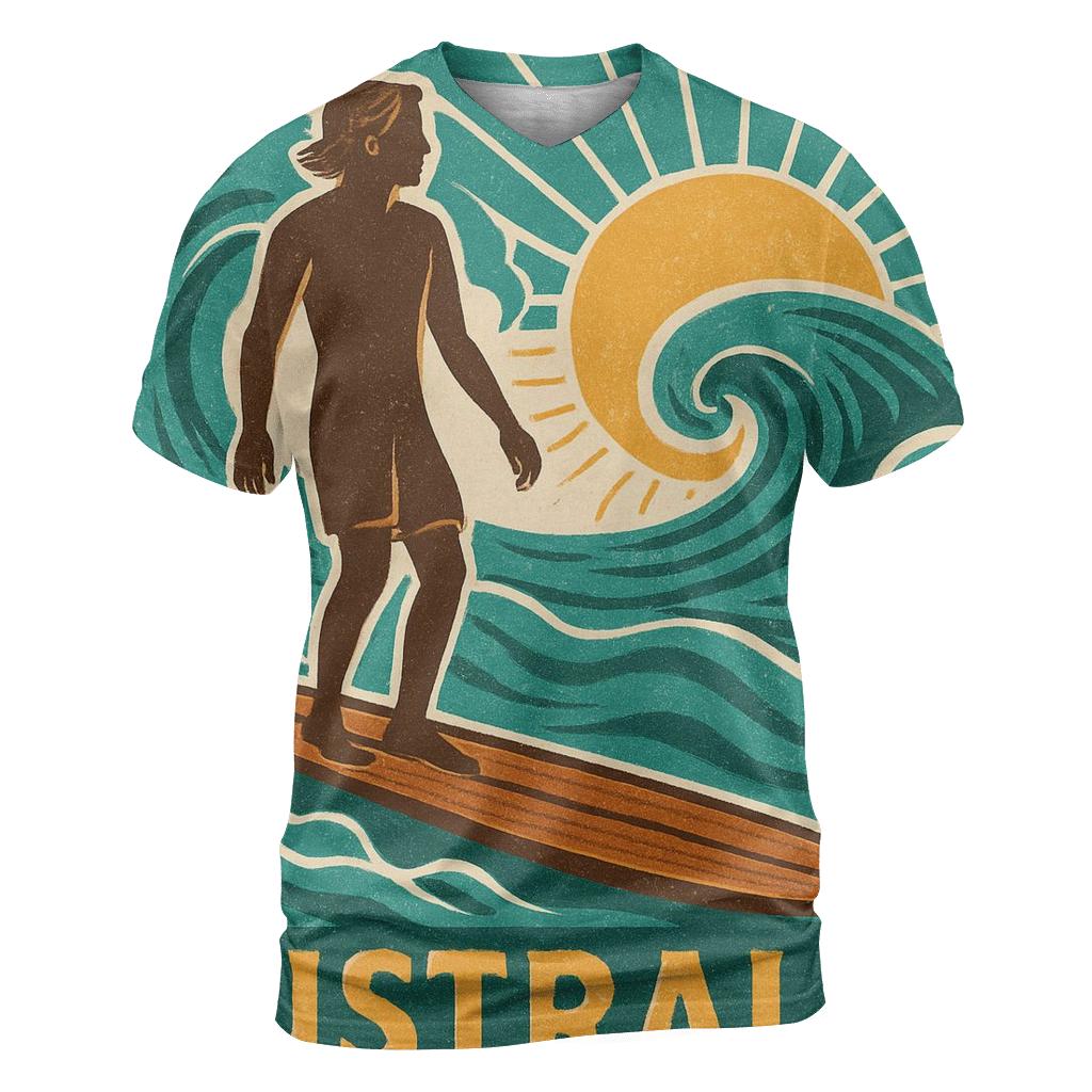 Surf Line Vintage Poster statement graphic shirts