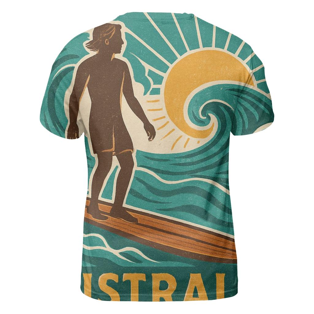 Surf Line Vintage Poster statement graphic shirts