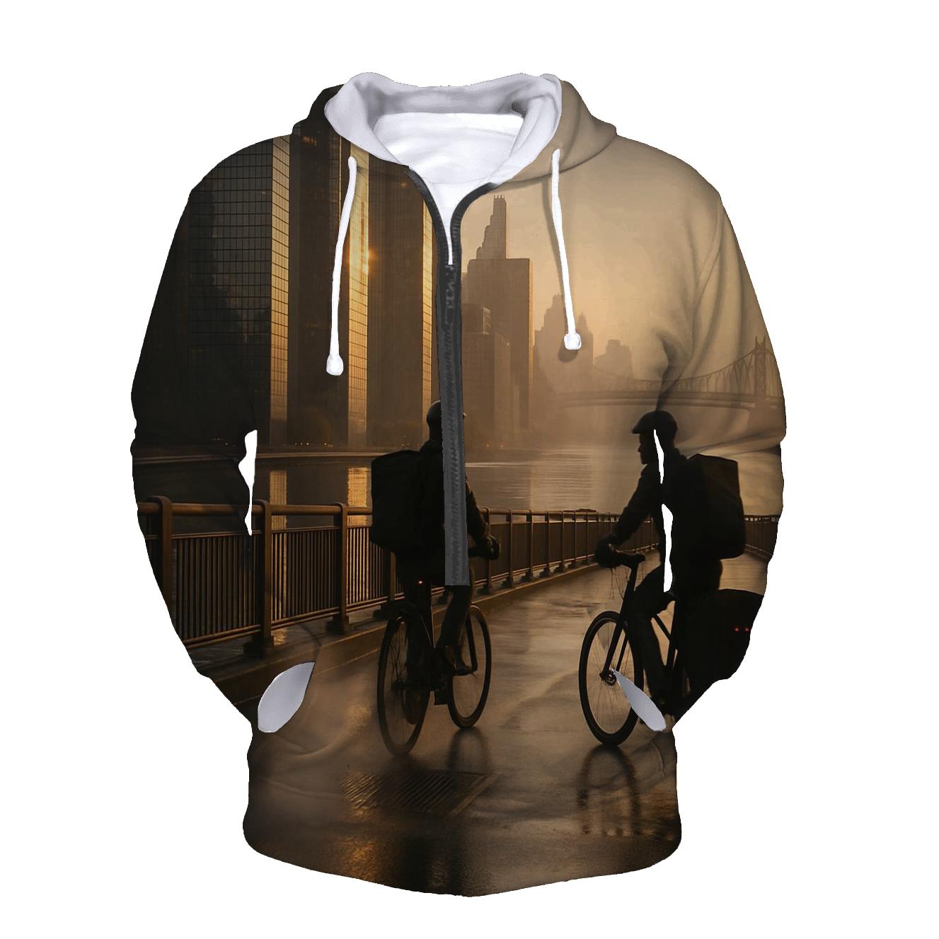 Sunrise Glass Cascade embroidered hoodies