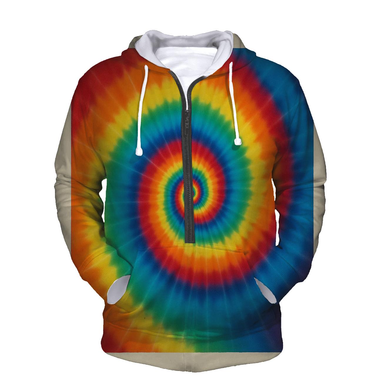 Classic Rainbow Spiral graphic hoodies