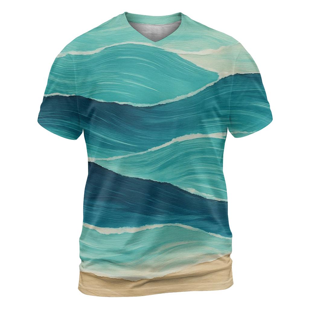 Acrylic Wave Collage statement graphic shirts