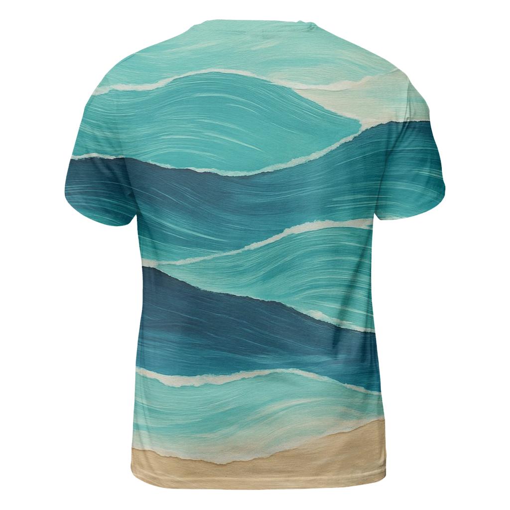Acrylic Wave Collage statement graphic shirts