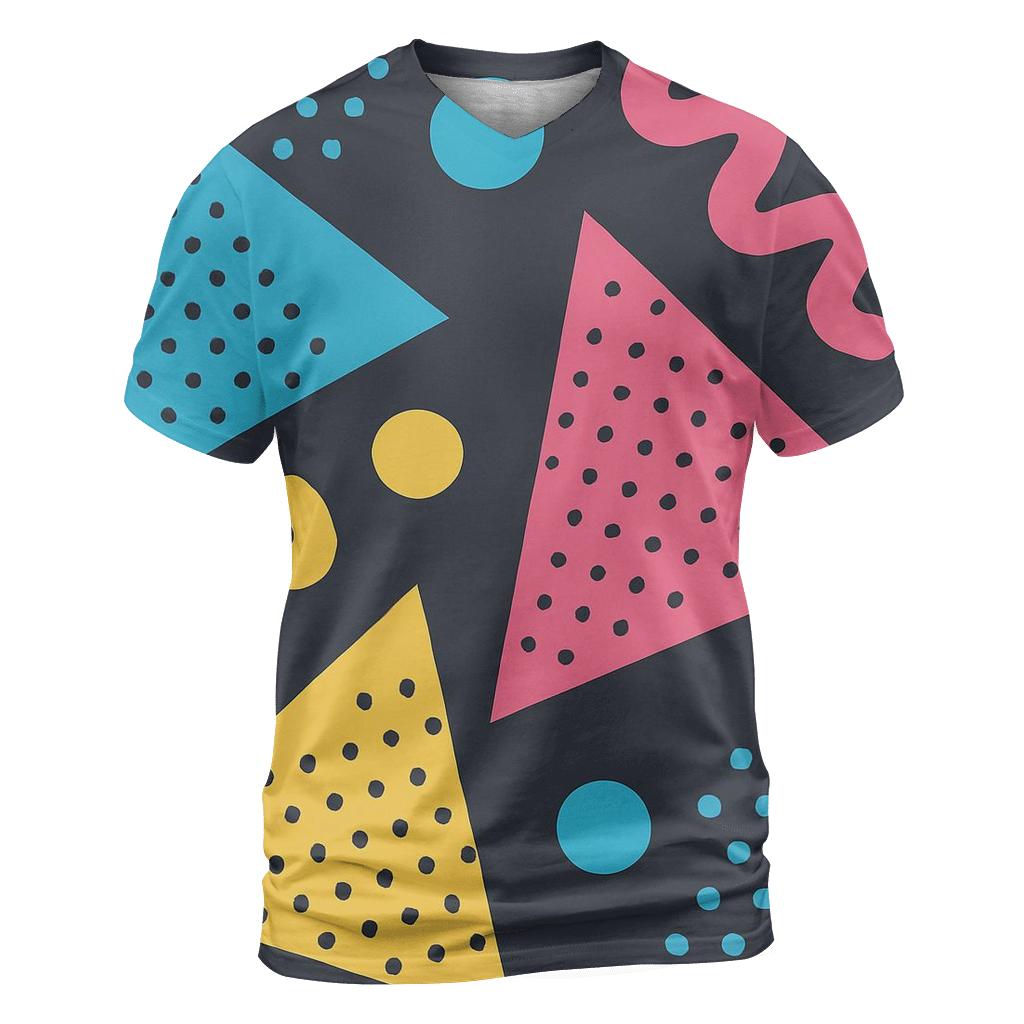 Memphis Neon Collage custom all-over print shirts