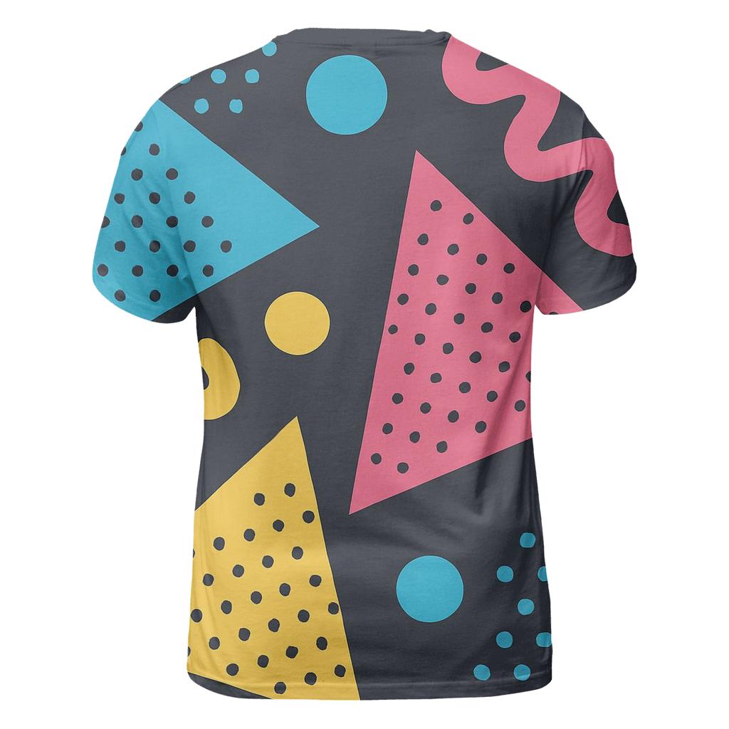 Memphis Neon Collage custom all-over print shirts