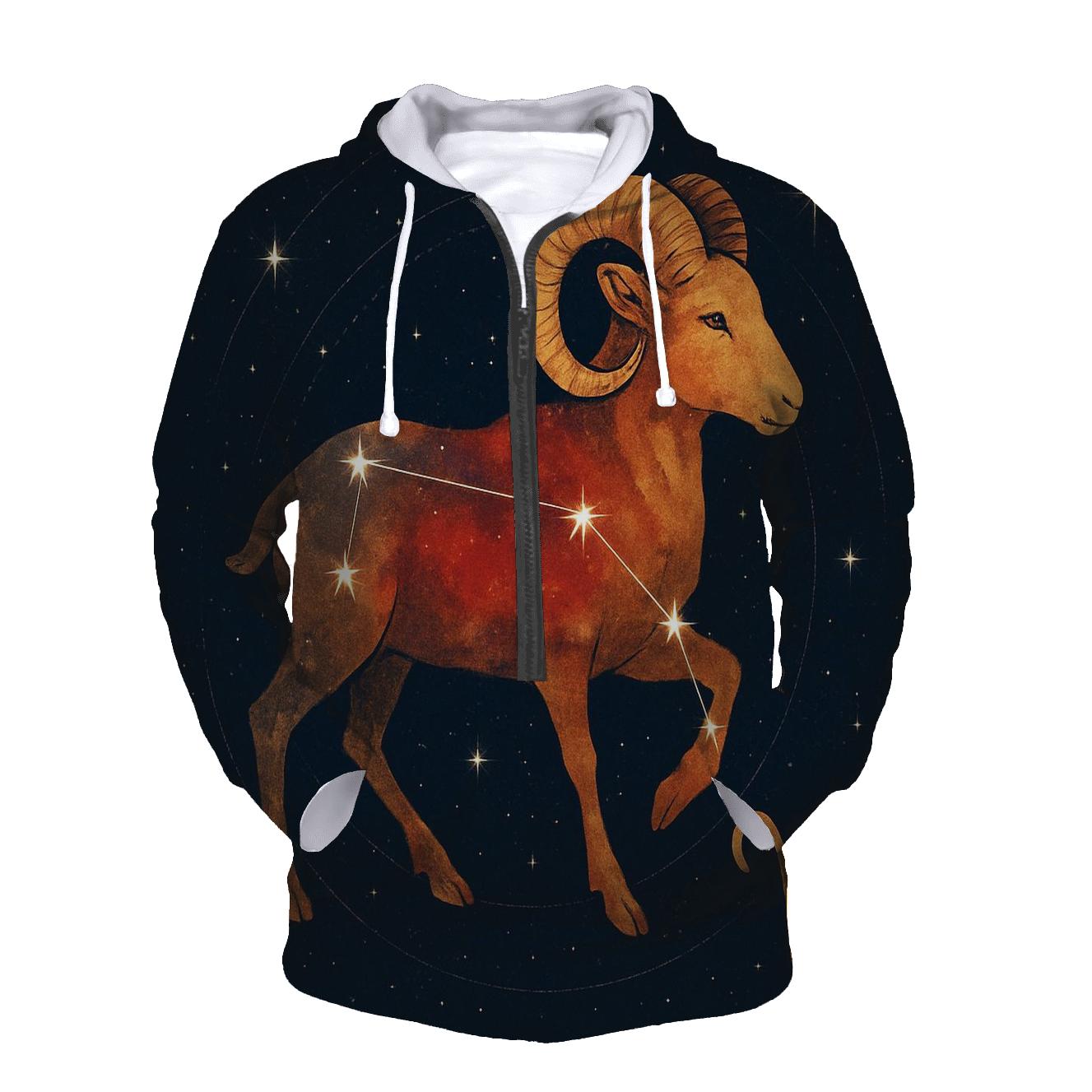 Celestial Aries Constellation Map hoodie trends