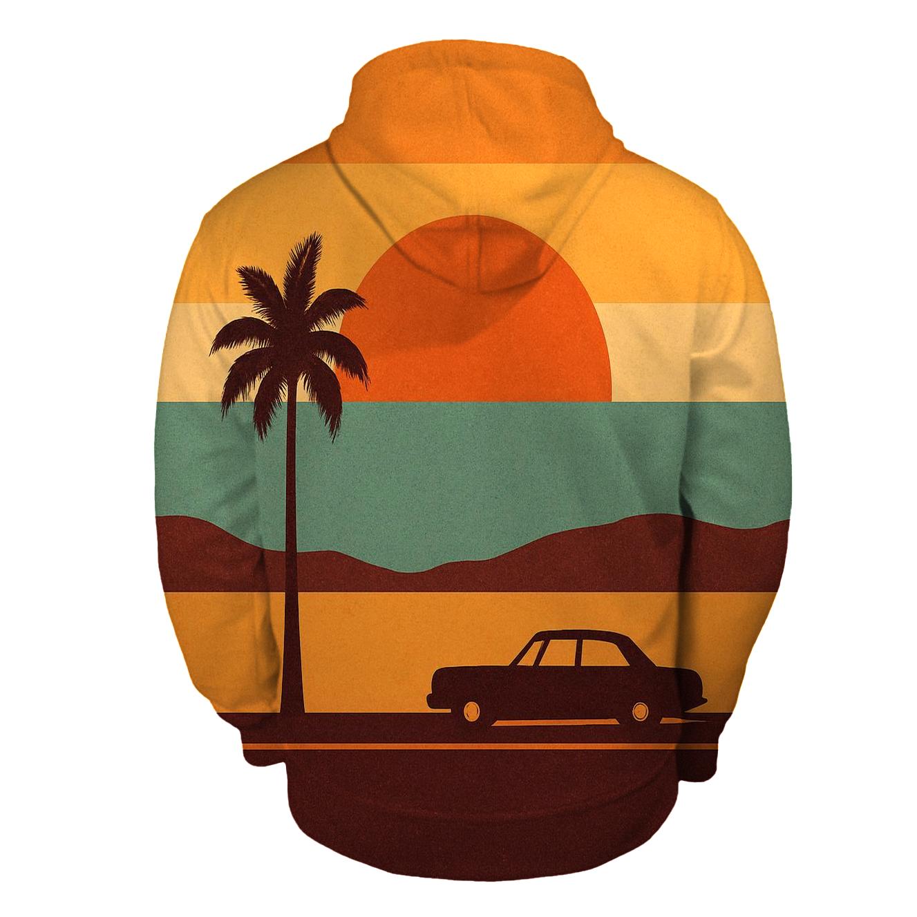 Sunset Groove Stripes premium hoodies