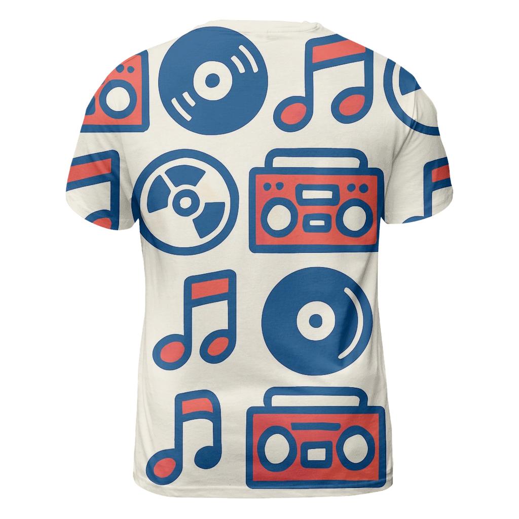 Boom Box Pop Pattern unique graphic print tees