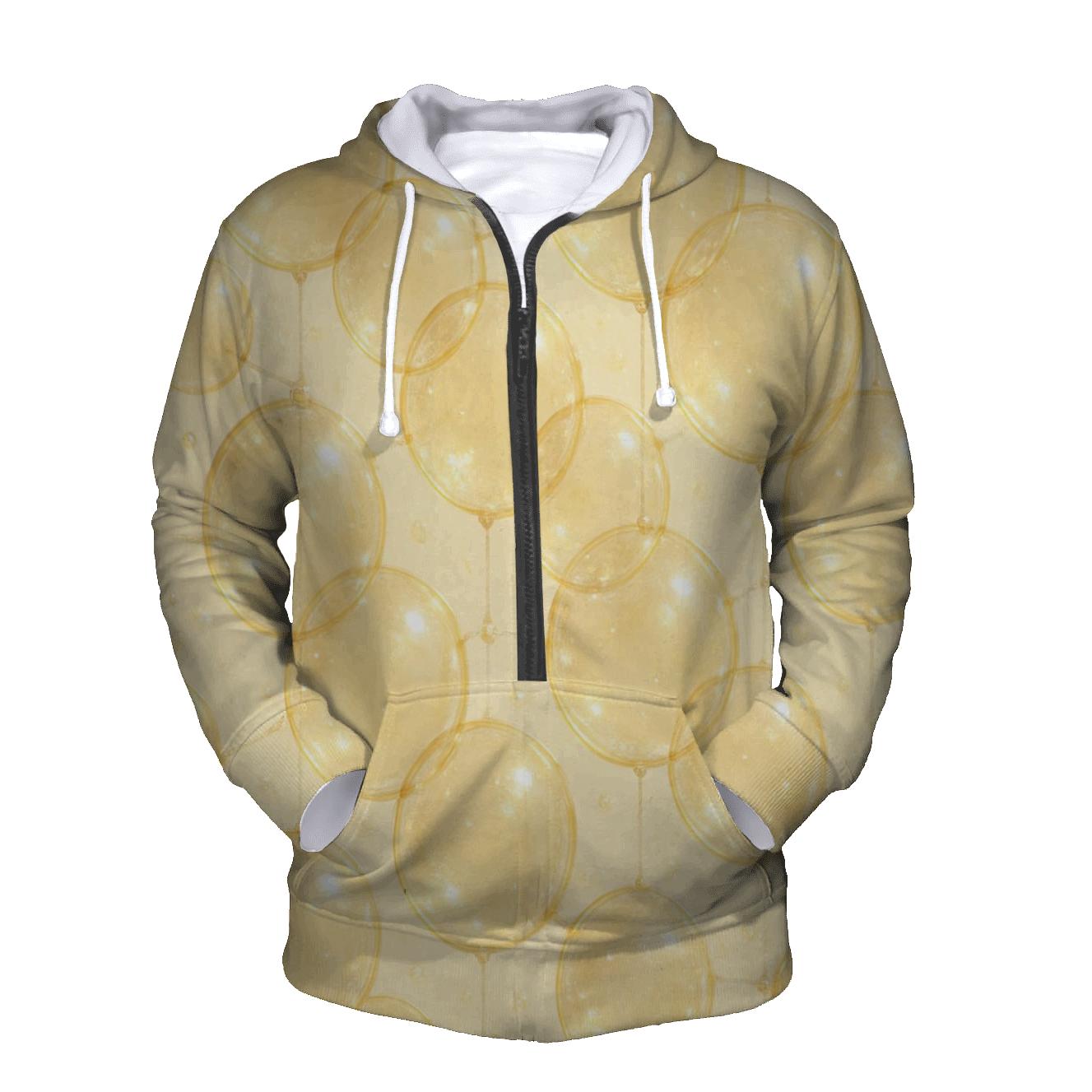 Champagne Bubble Lattice zip-up hoodies