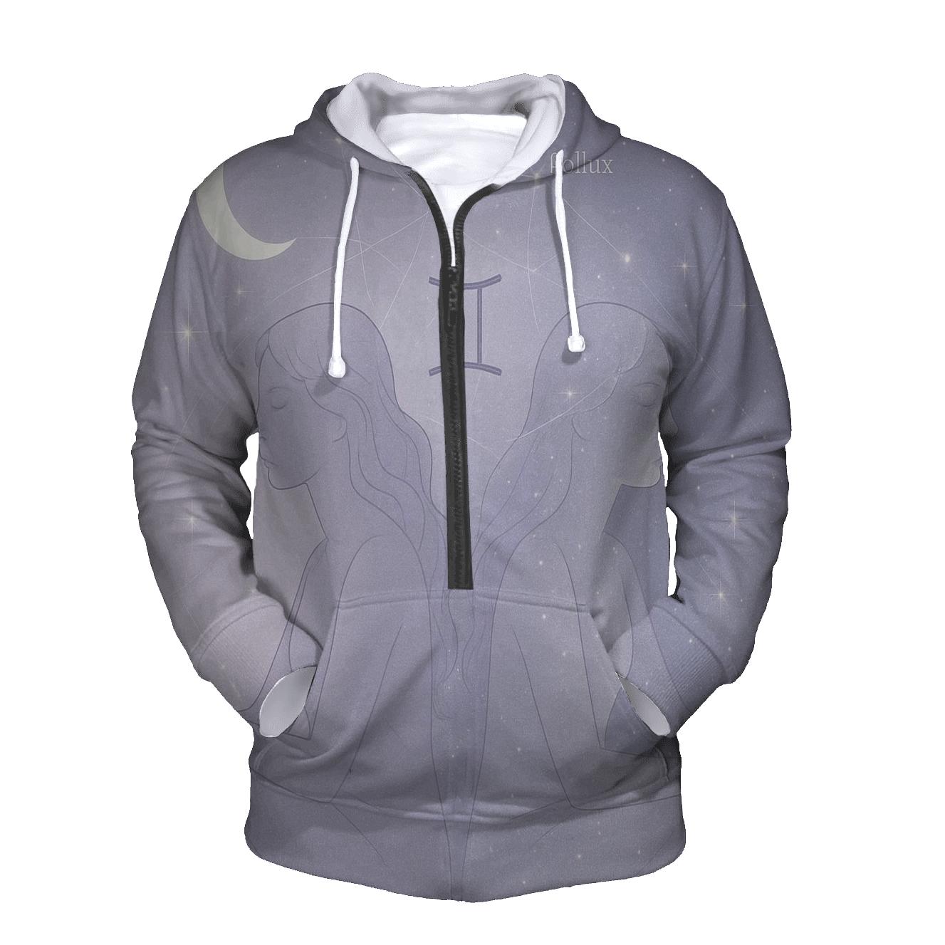 Ethereal Gemini Twins Portrait hoodie designs