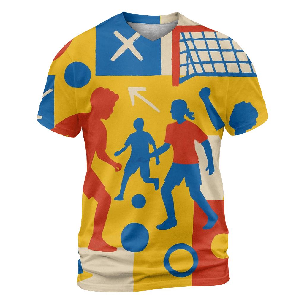 Youth Soccer Clinic Collage vibrant all-over design tees