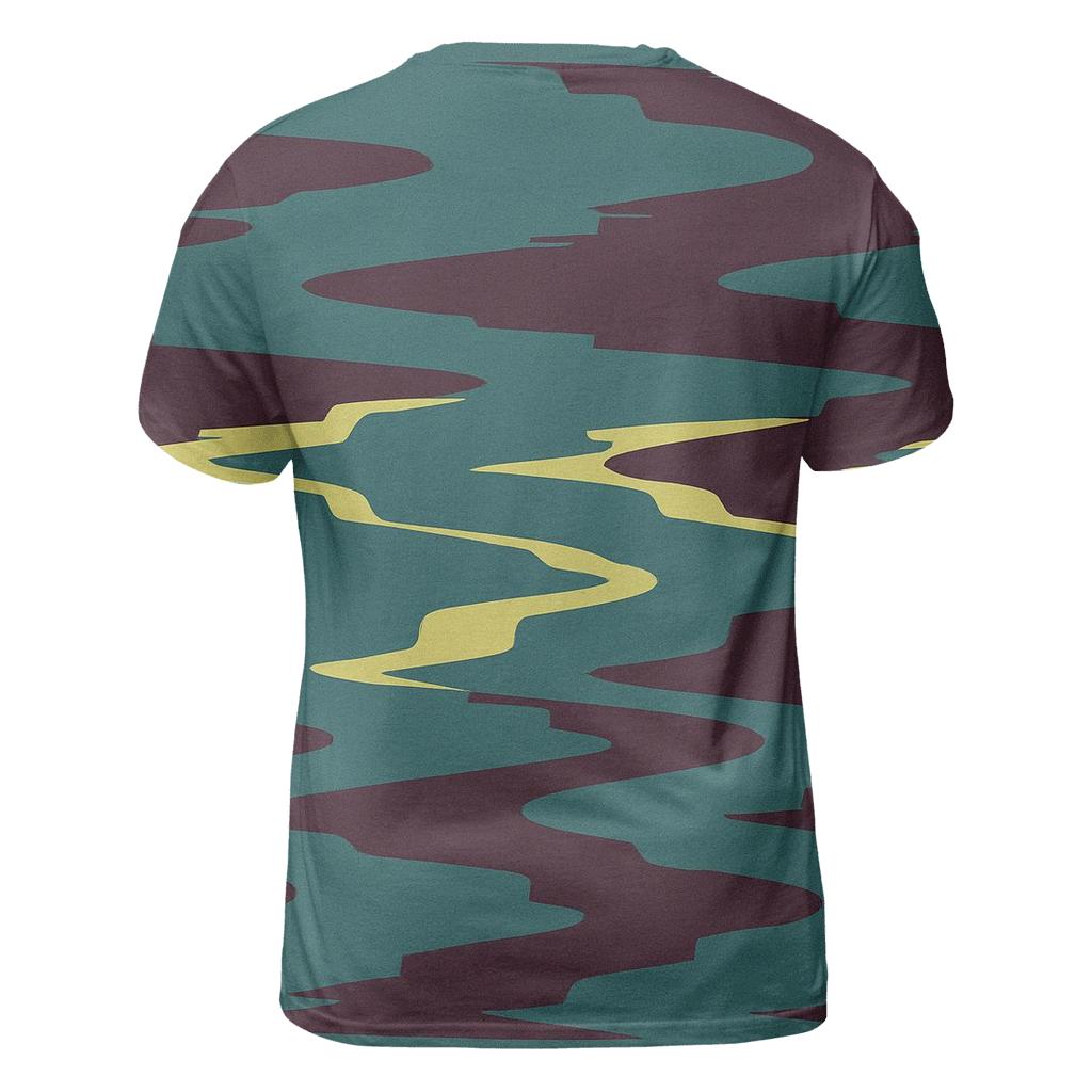 Analog Glitch Wave statement graphic shirts