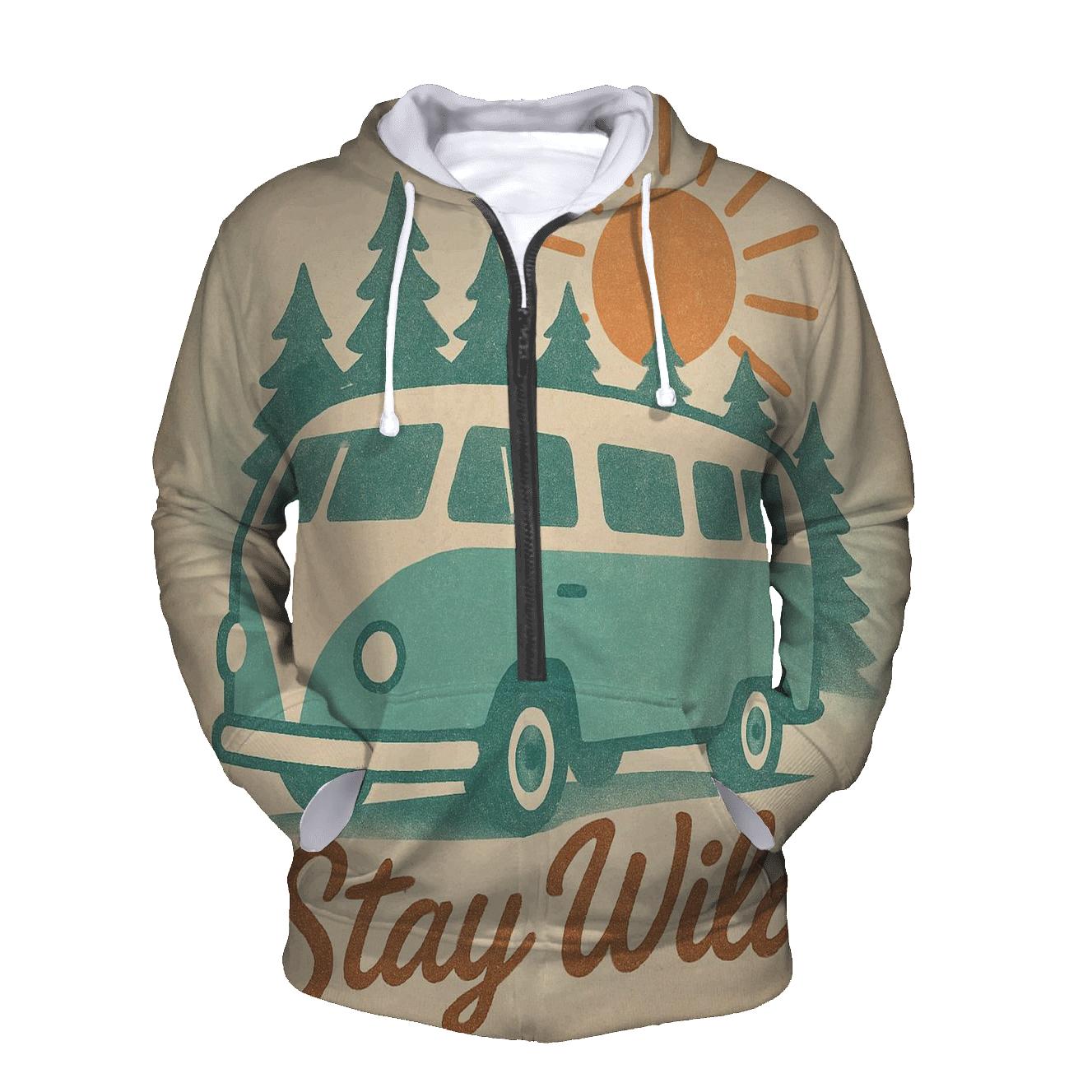 Vintage Camping Camper Van Poster custom hoodies