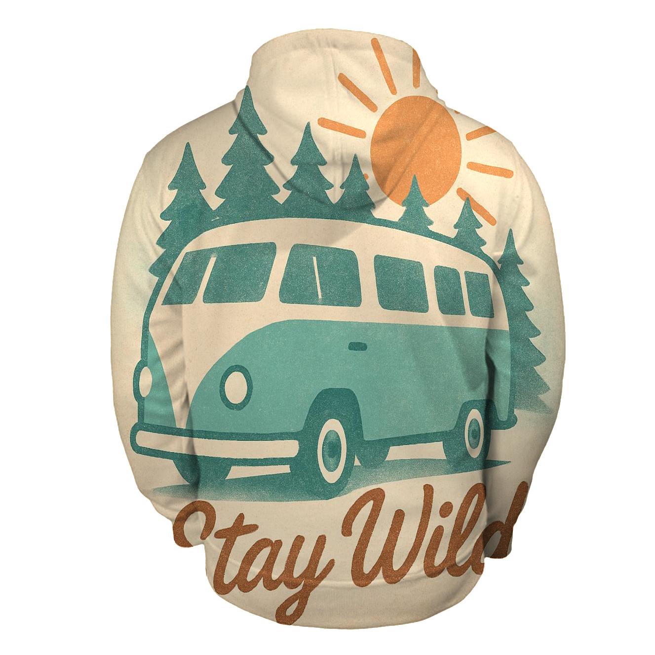 Vintage Camping Camper Van Poster custom hoodies