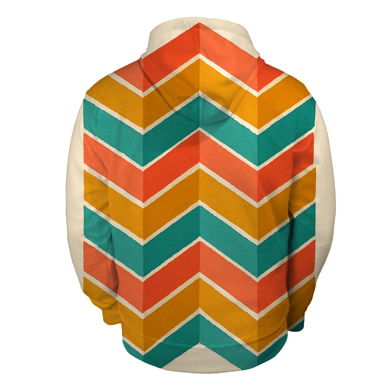Coral Chevron Accordion graphic hoodies