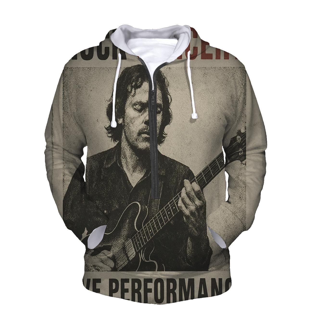 Aged Newspaper Concert Advert graphic hoodies