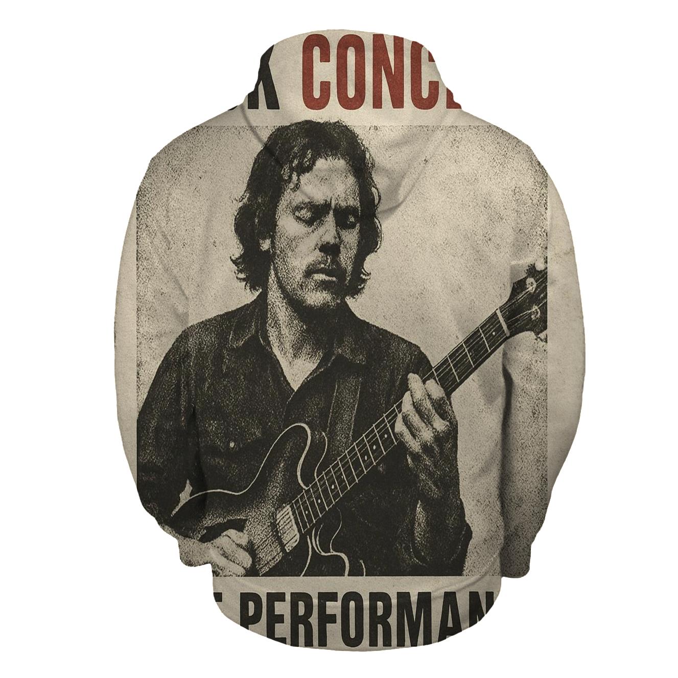 Aged Newspaper Concert Advert graphic hoodies