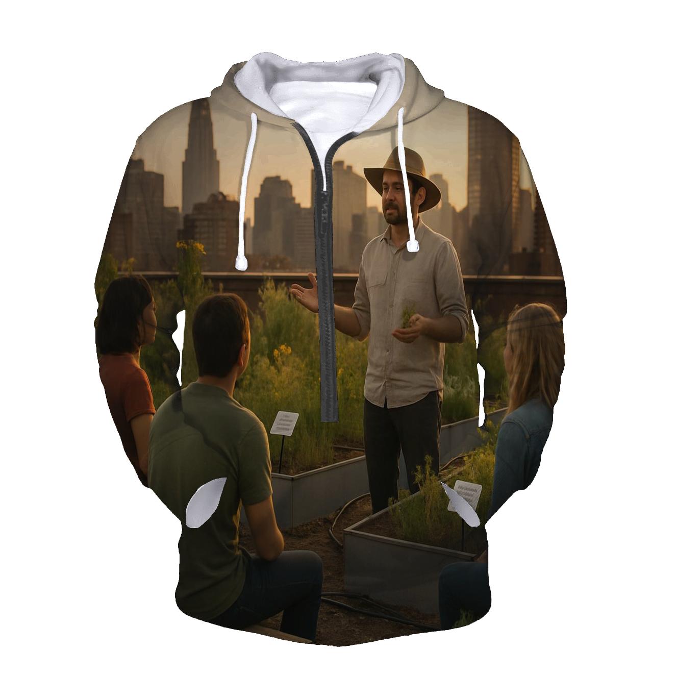 Rooftop Garden Sundown Lecture lightweight hoodies